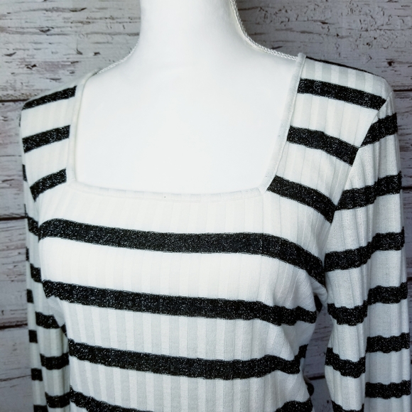 Ten Sixty Sherman Glittery Striped Top - Picture 5 of 8
